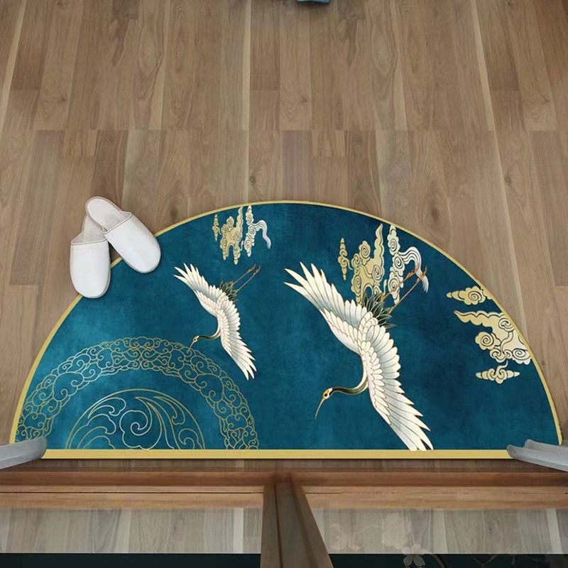 Commercial Printing Machine - Alfombrillas semicirculares chinas de estilo japonés,