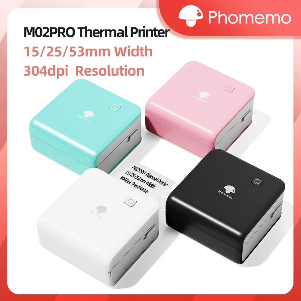 Commercial Photo Printer - Phomemo M02Pro Mini impresora portátil, etiquetadora