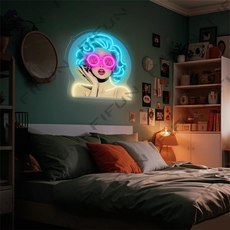 Letrero Luminoso WOW Curl Girl - Commercial Uv Printing reseña y precio